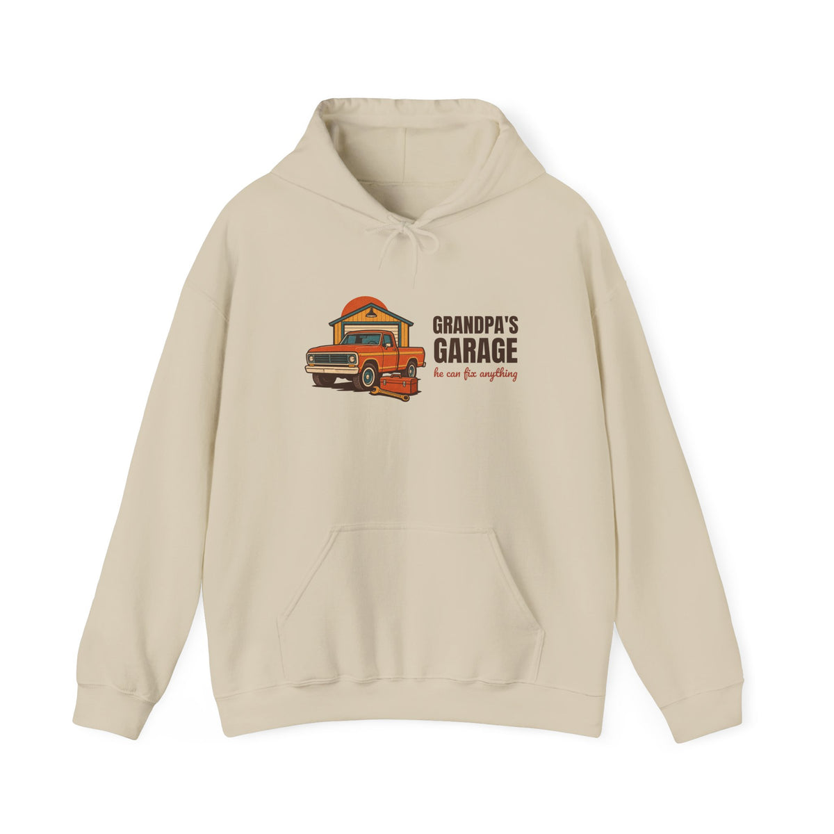 Grandpa's Garage He Can Fix Anything Hoodie, Vintage Grandpa's Garage Hoodie