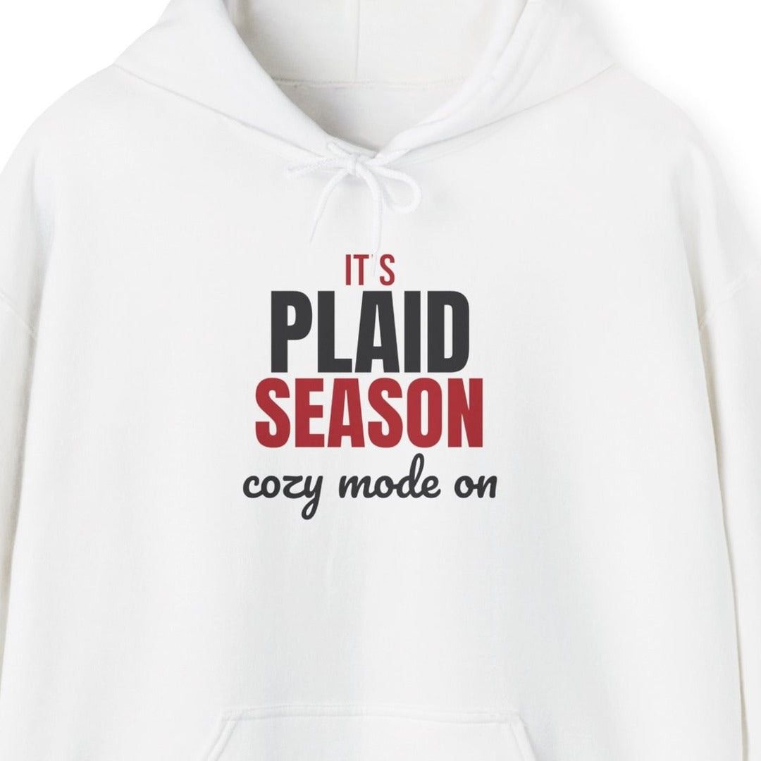 It's Plaid Season Cozy Mode On Hoodie, Plaid Season Hoodie lifestyle