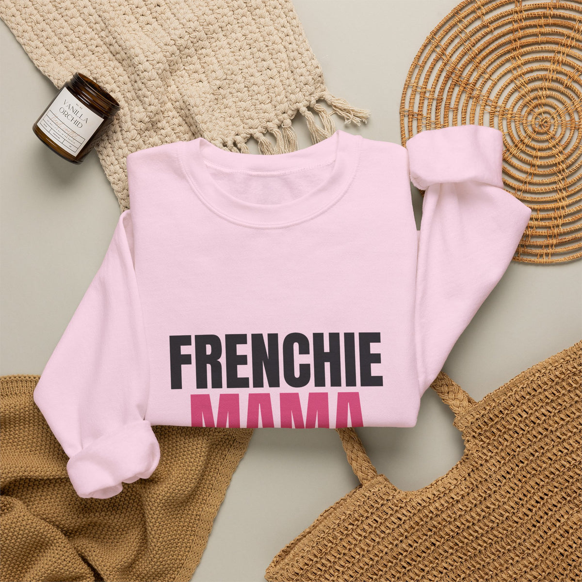Frenchie Mama Snorts And Snuggles Sweatshirt, Frenchie Mama Crewneck Sweatshirt