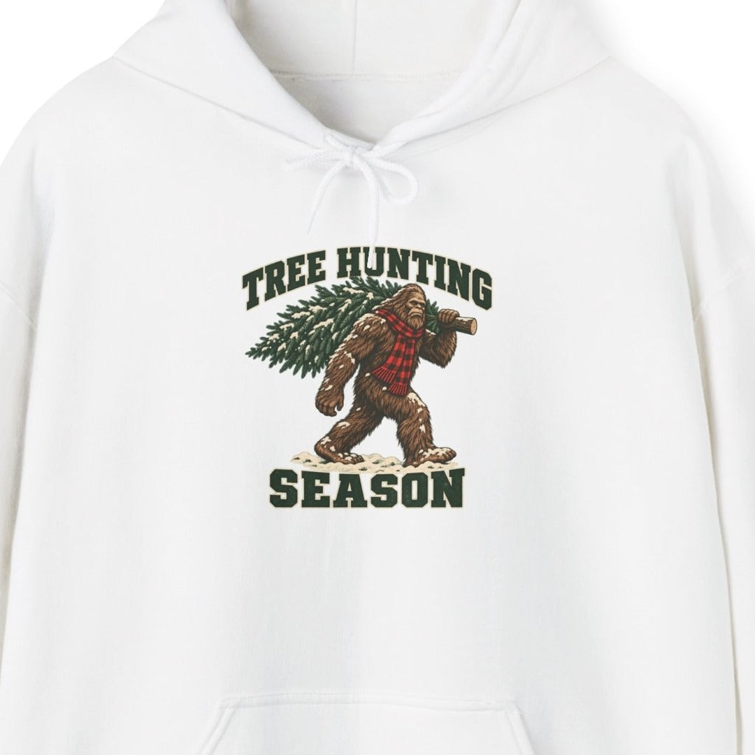 Tree Hunting Season Bigfoot Christmas Tree Hoodie, Bigfoot Christmas Hoodie lifestyle