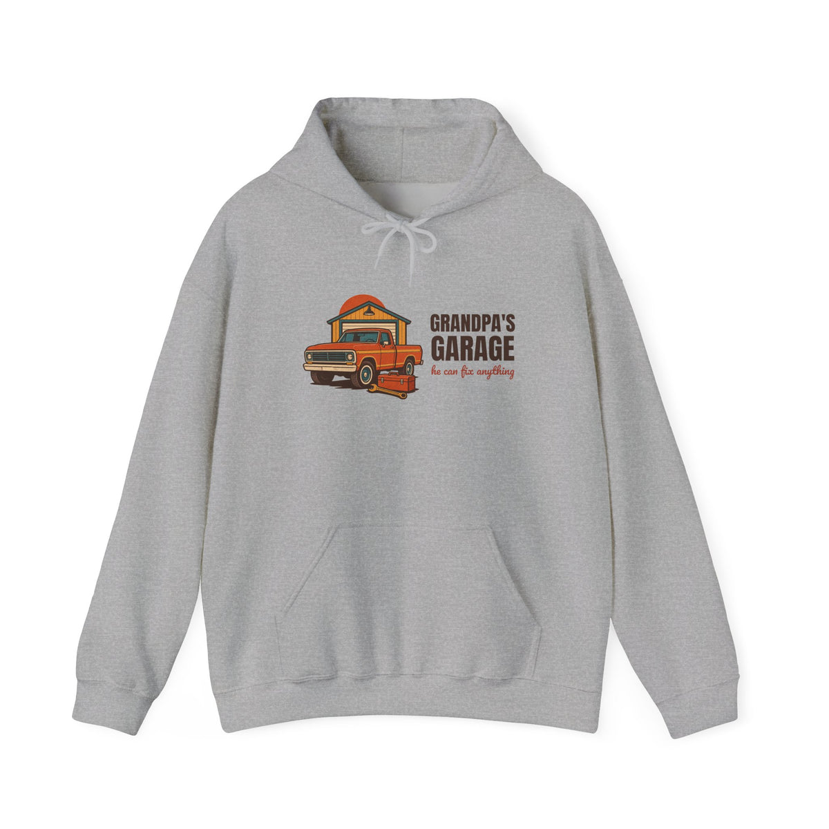 Grandpa's Garage He Can Fix Anything Hoodie, Vintage Grandpa's Garage Hoodie