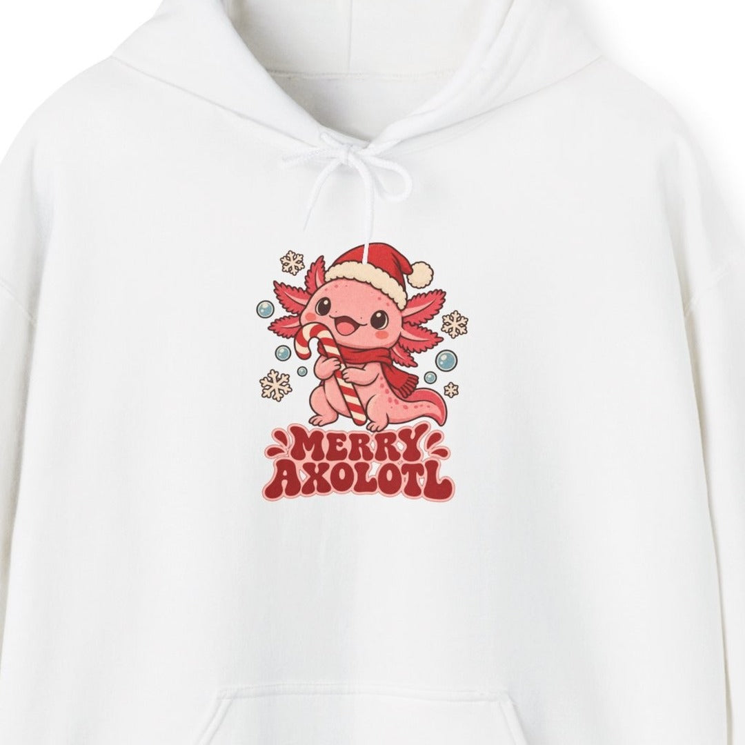 Merry Axolotl Christmas Hoodie, Axolotl Christmas Hoodie lifestyle