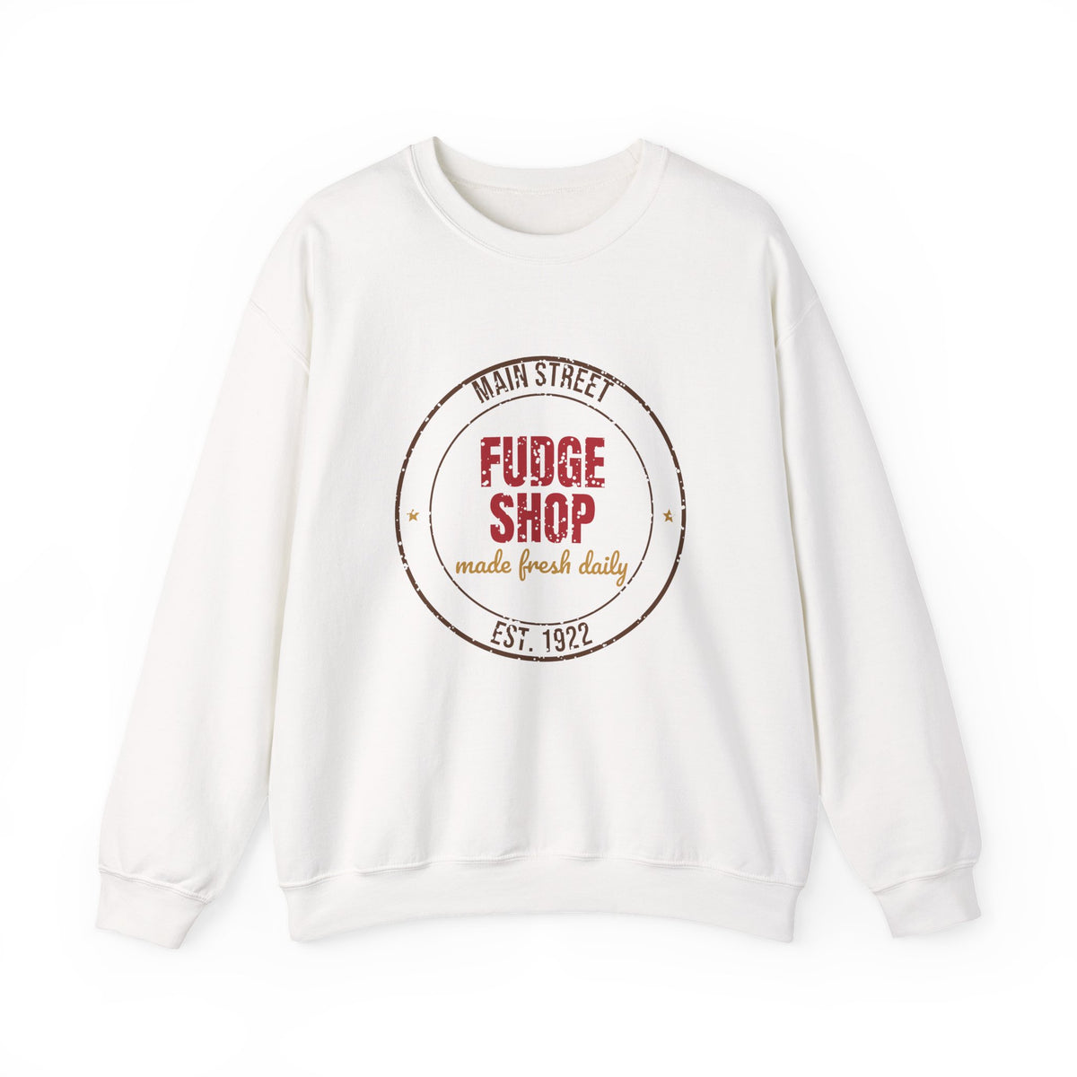 Main Street Fudge Shop Est. 1922 Sweatshirt, Vintage Christmas Crewneck Sweatshirt