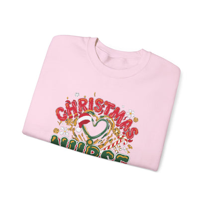 Christmas Nurse Crew Sweatshirt, Retro Nurse Christmas Crewneck, Holiday Nurse Sweater