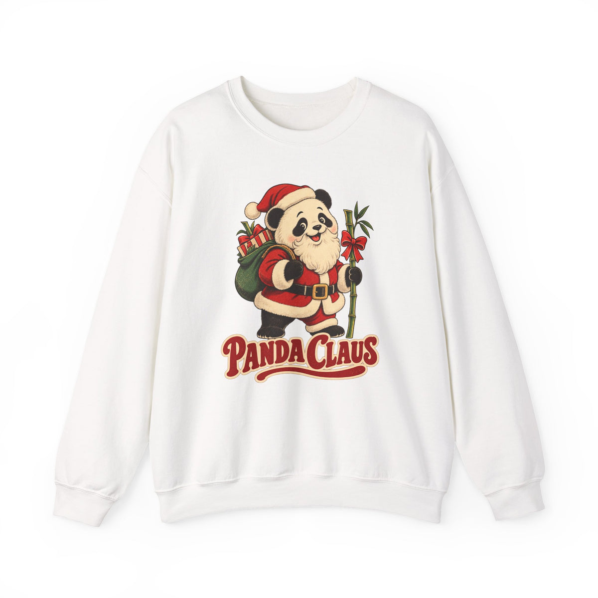 Panda Claus Christmas Panda Sweatshirt, Panda Christmas Crewneck Sweatshirt