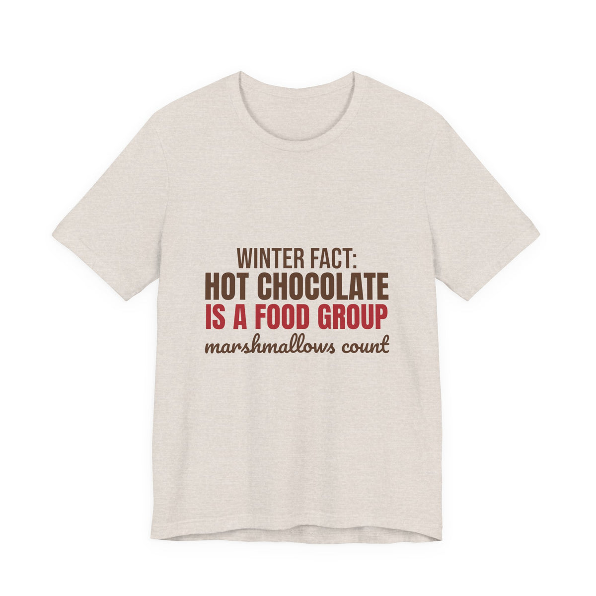 Winter Fact Hot Chocolate Is a Food Group Shirt, Funny Winter T-Shirt, Funny Winter Gift