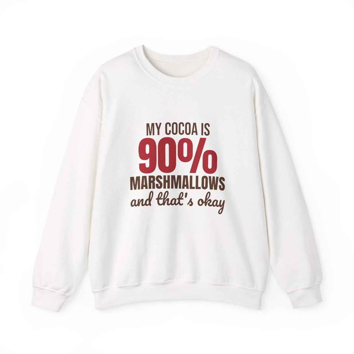 My Cocoa Is 90% Marshmallows and That's Okay Sweatshirt, Funny Winter Crewneck Sweatshirt