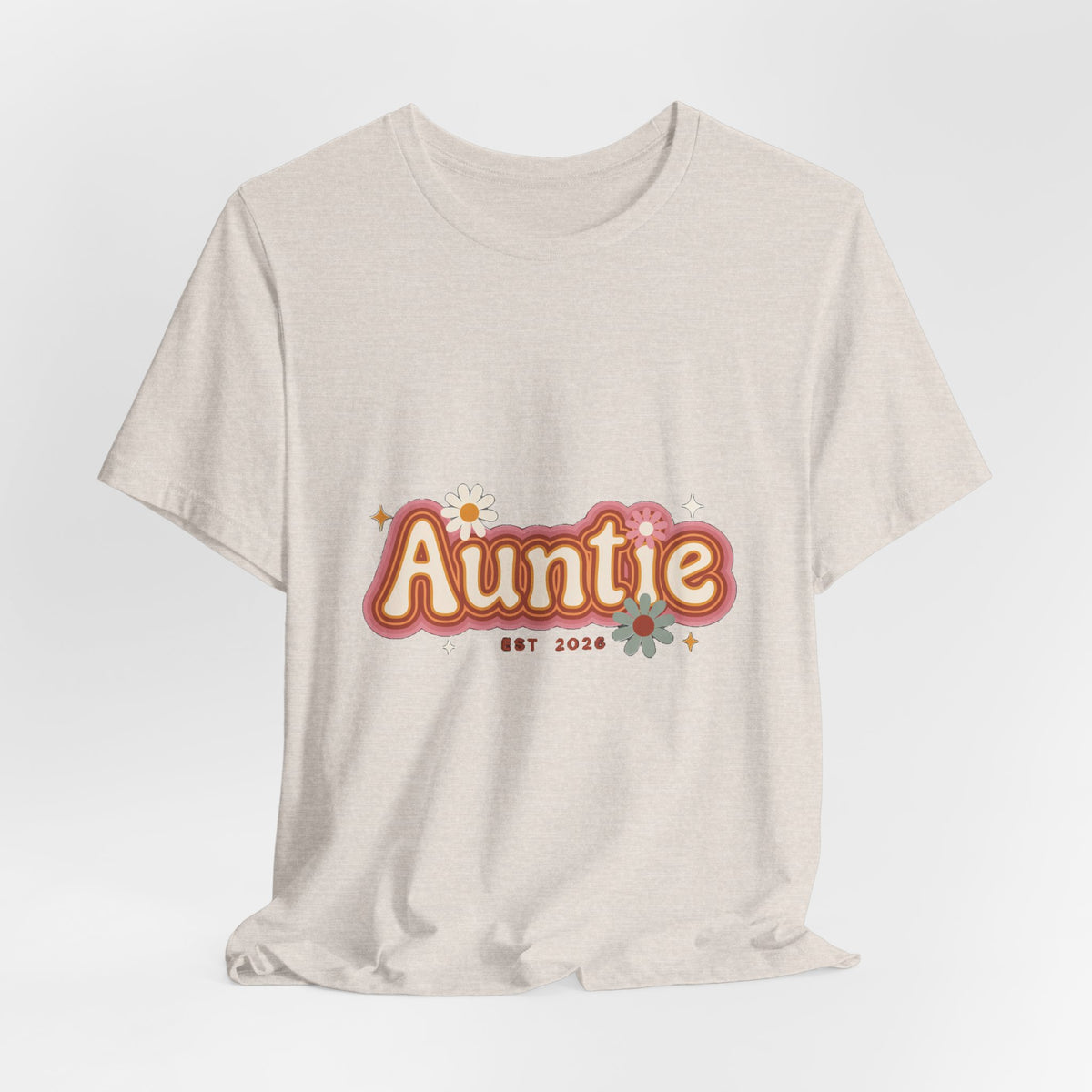 Auntie Est 2026 Shirt, Retro New Aunt T-Shirt, Pregnancy Announcement Gift for Aunt