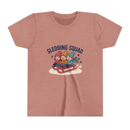 Sledding Squad Winter Kids Shirt