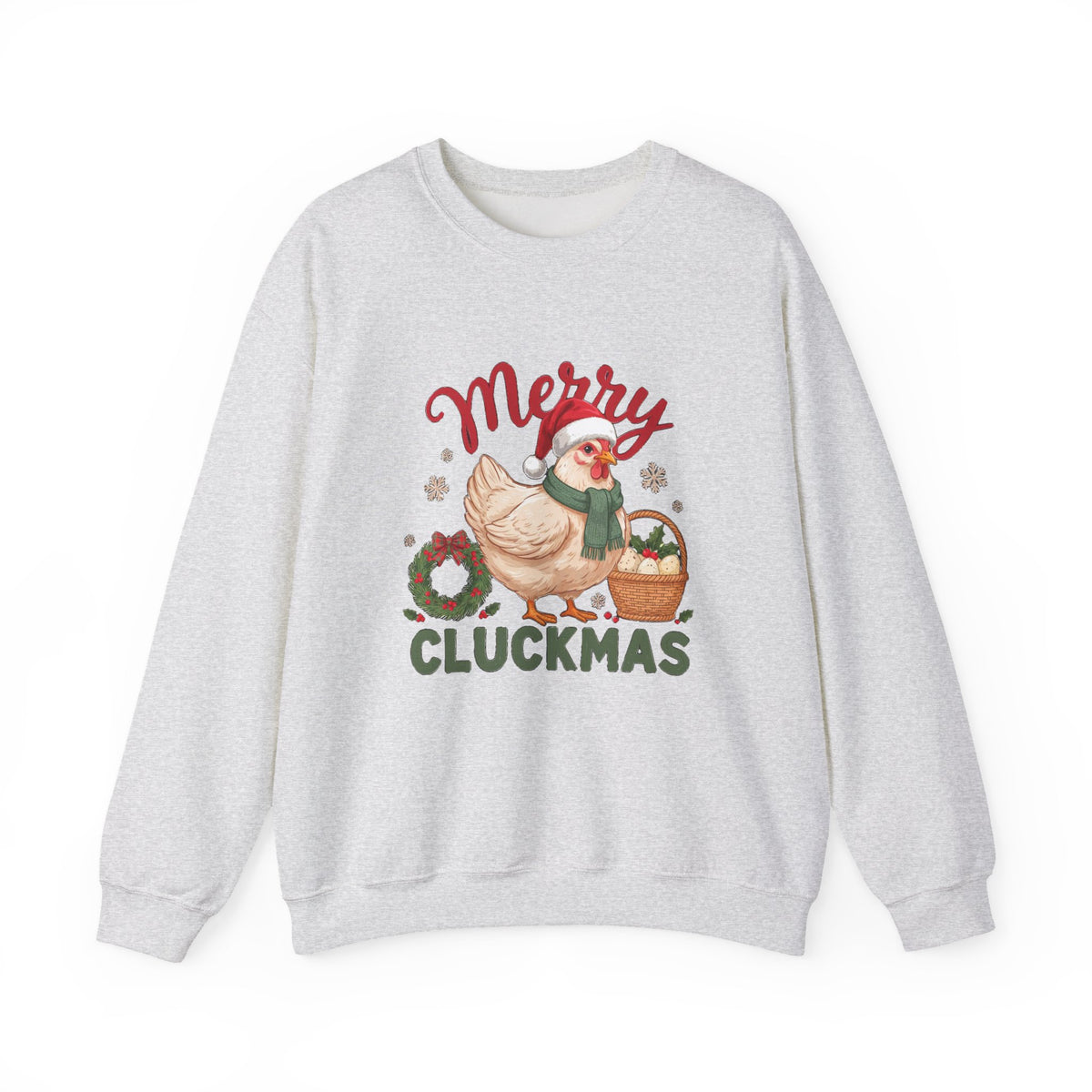 Merry Cluckmas Sweatshirt, Chicken Christmas Crewneck, Chicken Mom Gift