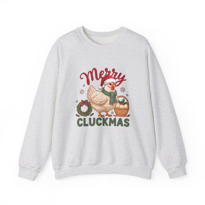 Merry Cluckmas Sweatshirt, Chicken Christmas Crewneck, Chicken Mom Gift