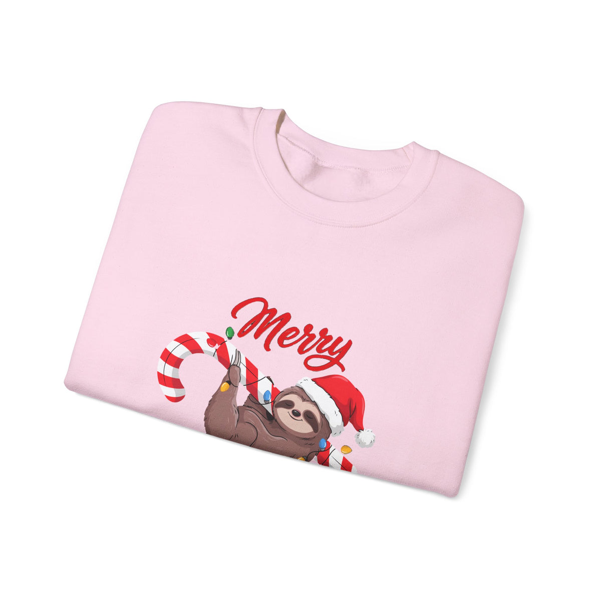 Merry Slothmas Sweatshirt, Funny Sloth Christmas Crewneck