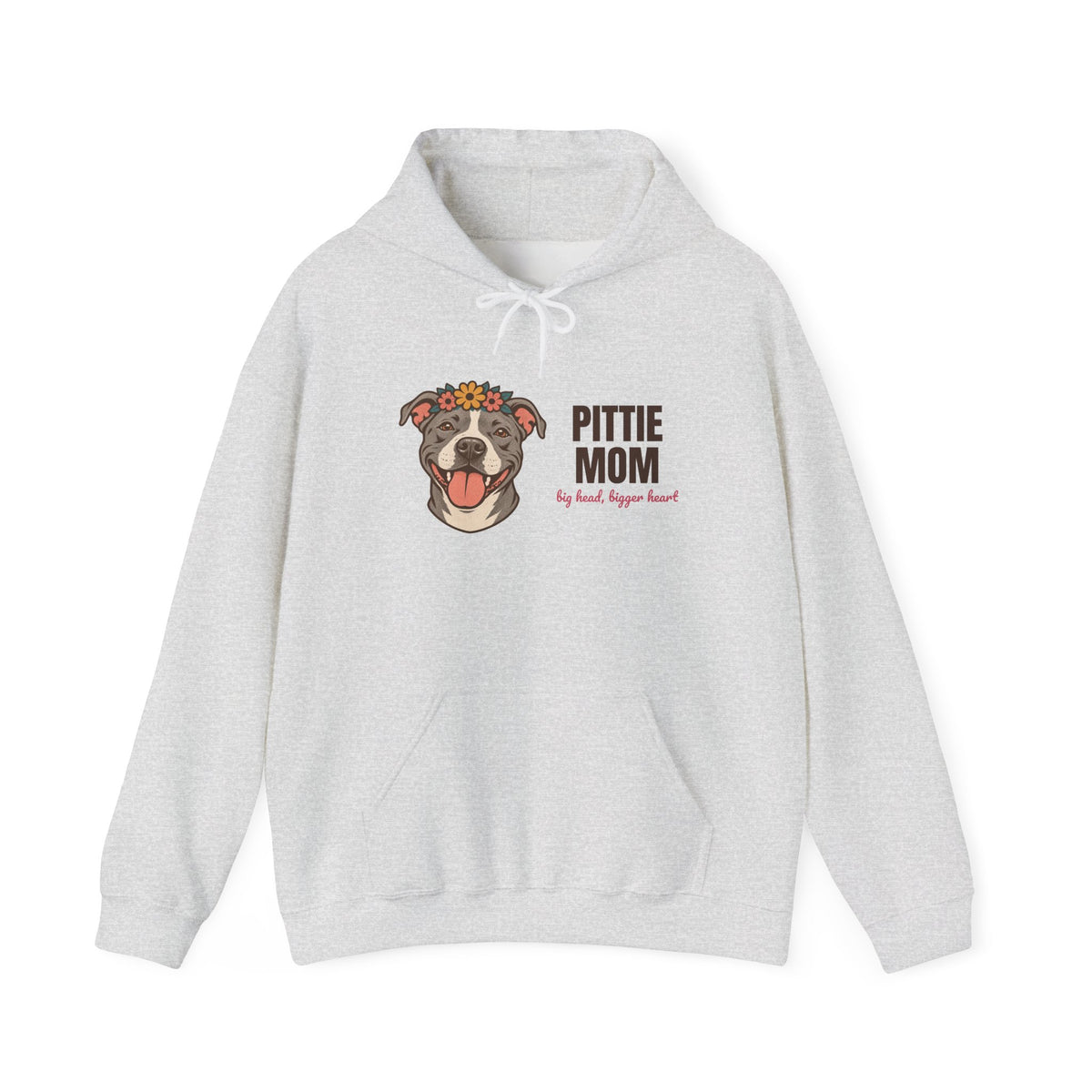 Pittie Mom Big Head Bigger Heart Hoodie, Vintage Pittie Mom Hoodie