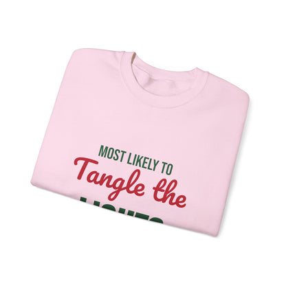 Most Likely to Tangle the Lights Sweatshirt, Most Likely to Tangle the Lights Christmas Sweatshirt