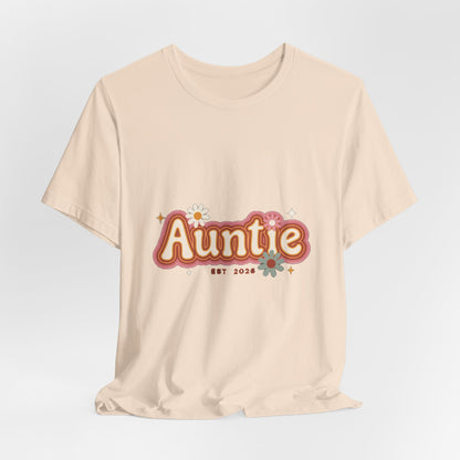 Auntie Est 2026 Shirt, Retro New Aunt T-Shirt, Pregnancy Announcement Gift for Aunt