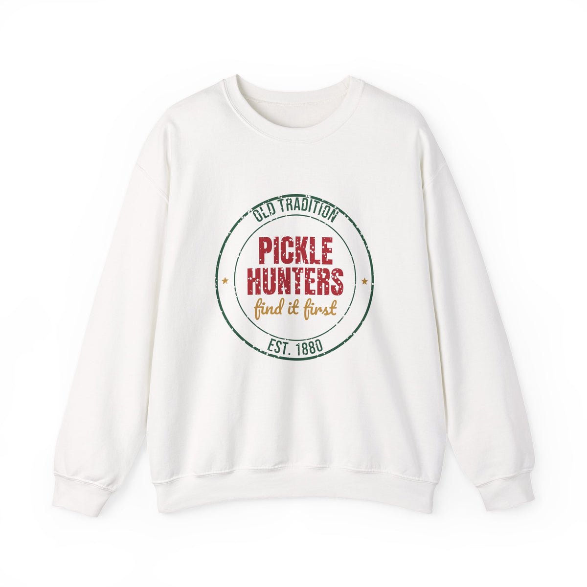 Old Tradition Christmas Pickle Hunters Est. 1880 Sweatshirt, Vintage Christmas Crewneck Sweatshirt