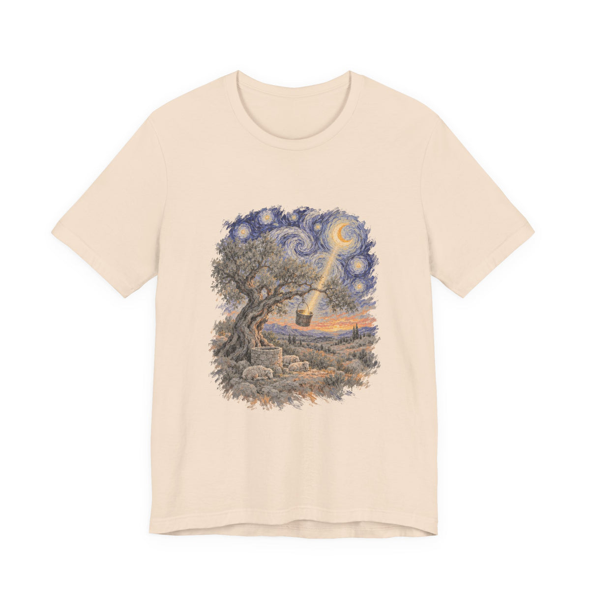 The Tree and the Empty Bucket Shirt, Symbolic Fine Art T-Shirt, By Xudeyda