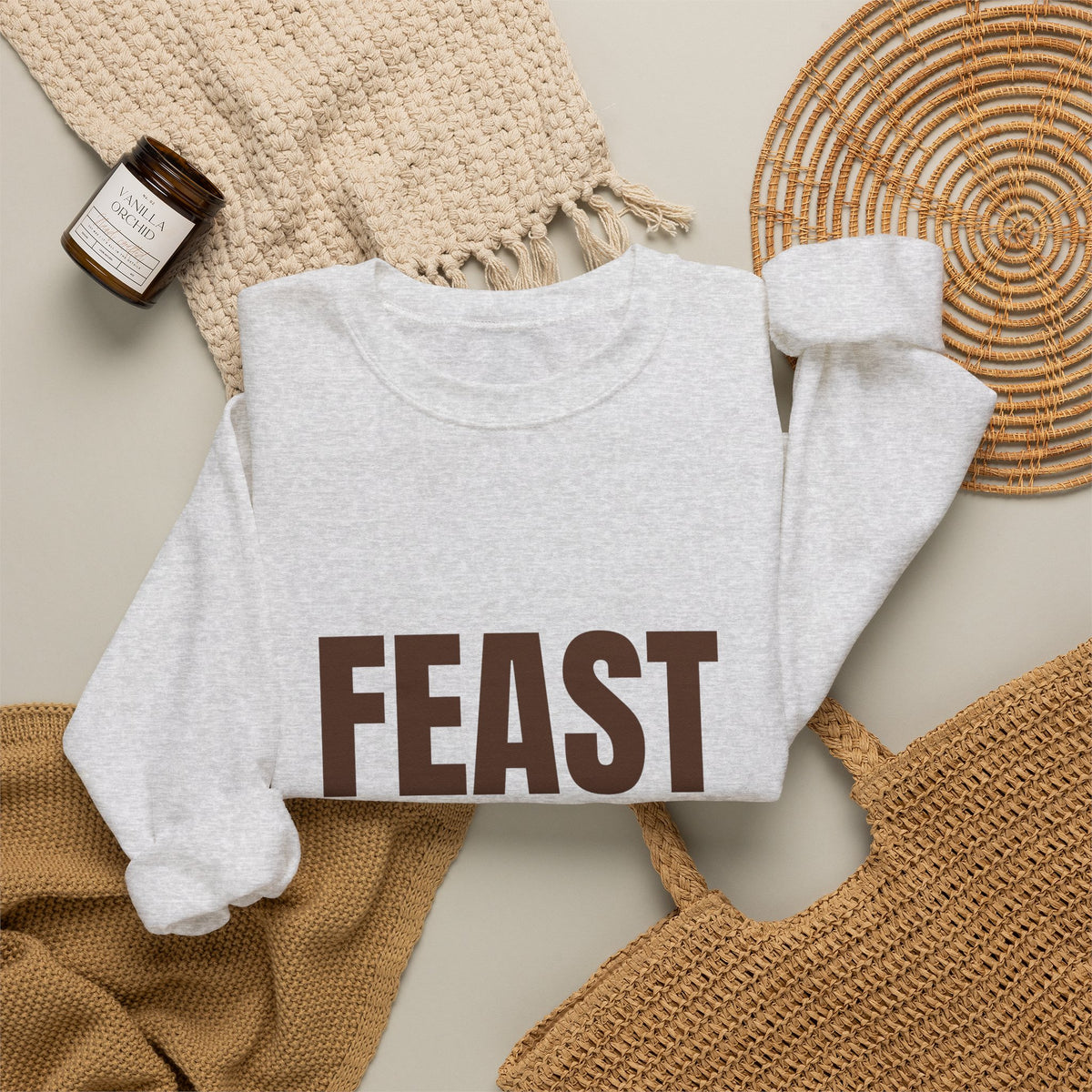 Feast Mode On Sweatshirt, Funny Thanksgiving Crewneck