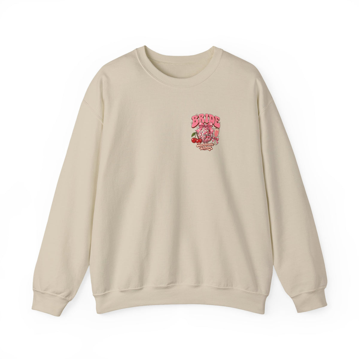 Bride Bachelorette Weekend Disco Ball Sweatshirt, Front and Back Bachelorette Crewneck Sweatshirt