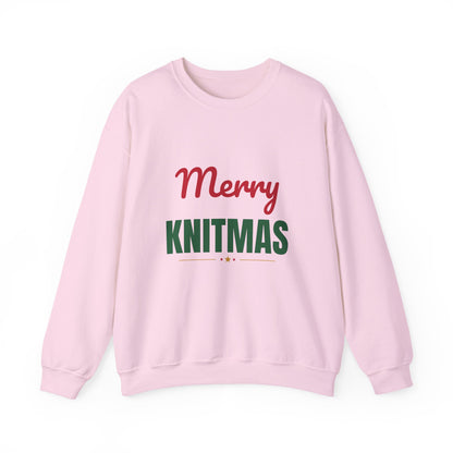 Merry Knitmas Sweatshirt, Knitting Christmas Crewneck, Knitter Gift