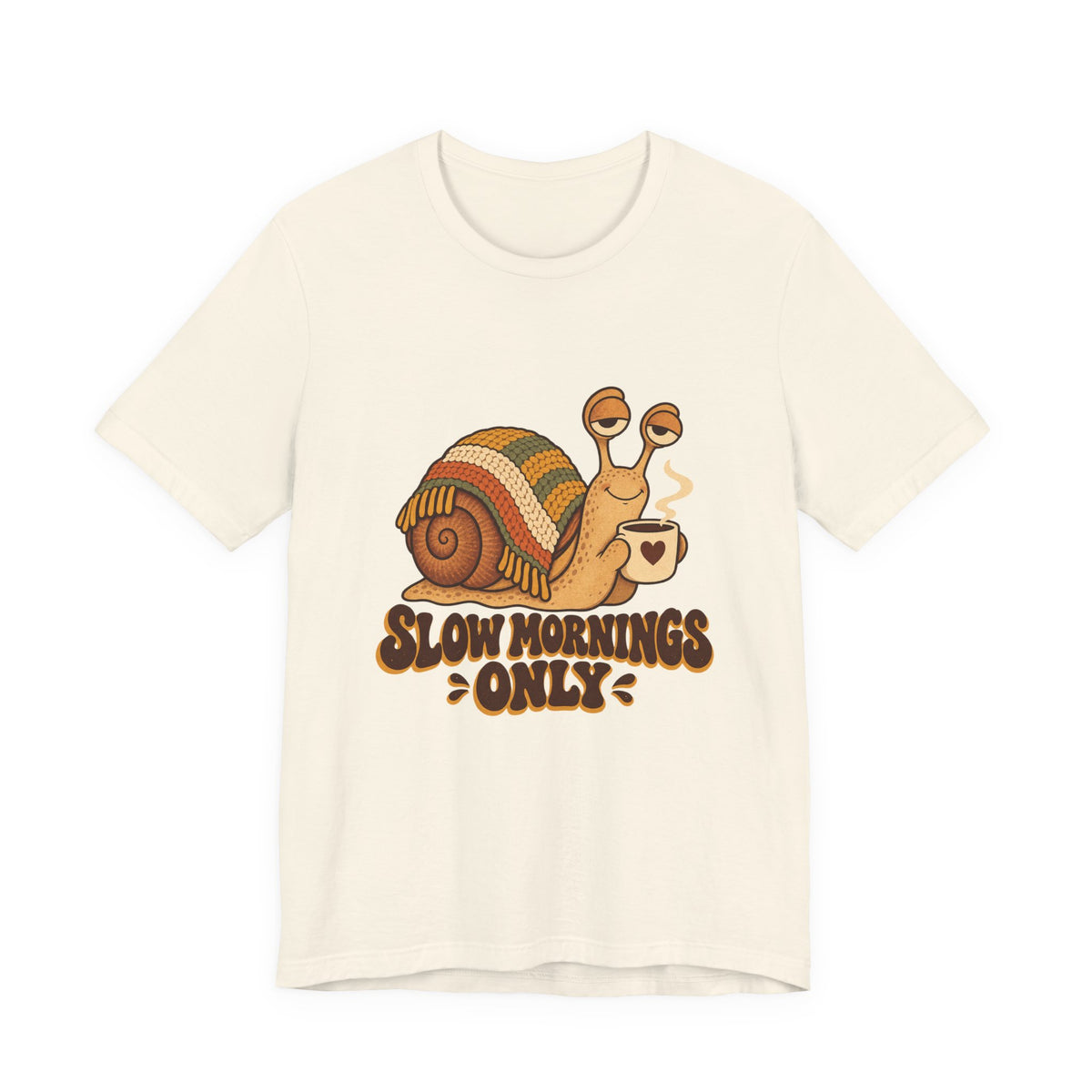 Slow Mornings Only Coffee Snail Shirt, Coffee Snail T-Shirt, Coffee Snail Gift