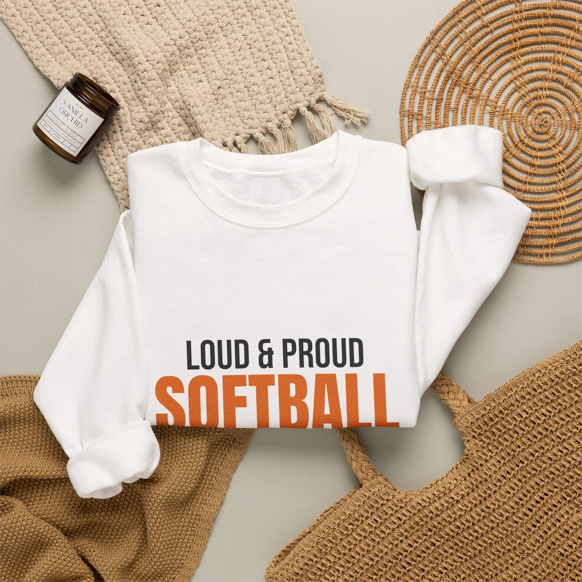 Loud and Proud Softball Mom Sweatshirt, Softball Mom Crewneck