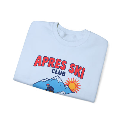 Apres Ski Club Sweatshirt, Retro Ski Crewneck, Skiing Sweatshirt