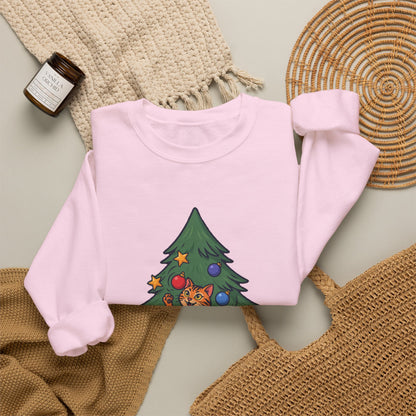 Ornament Inspector Christmas Cat Sweatshirt, Ornament Inspector Cat Crewneck Sweatshirt