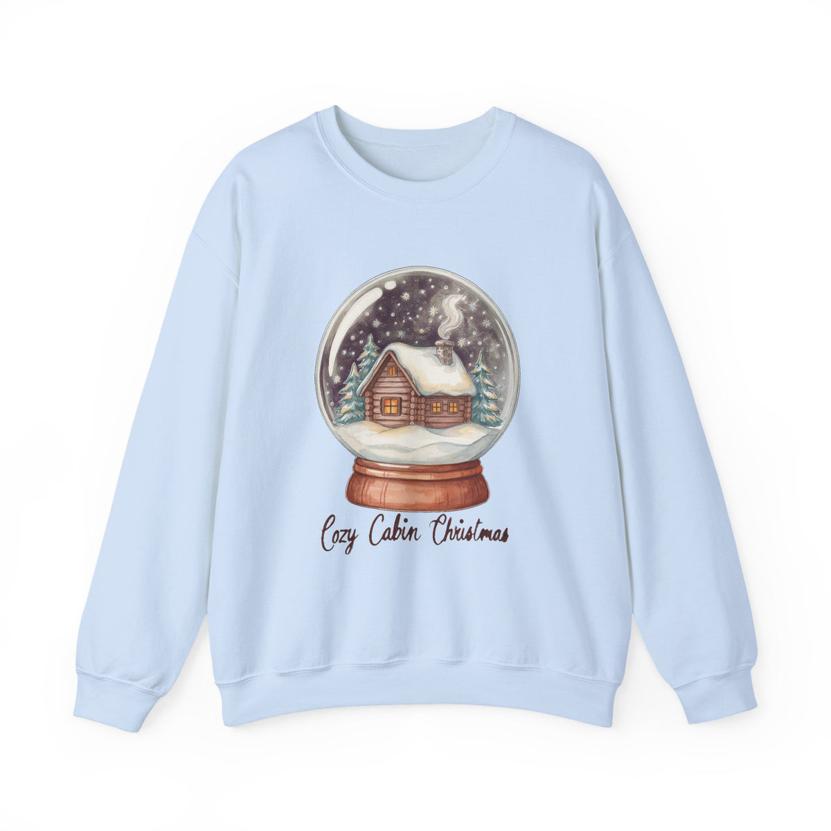 Cozy Cabin Christmas Snow Globe Sweatshirt, Cozy Cabin Christmas Crewneck Sweatshirt