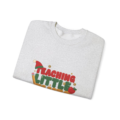 Teaching Little Elves Sweatshirt, Teacher Christmas Crewneck, Cozy Holiday Teacher Sweater