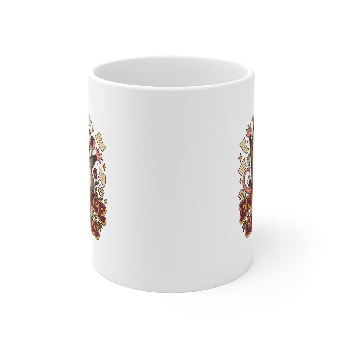 Embrace the Chaos Opossum Mug, Funny Opossum Coffee Mug 11oz