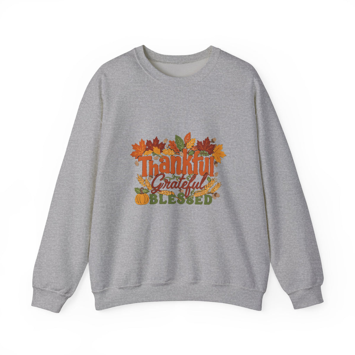 Thankful Grateful Blessed Sweatshirt, Cozy Fall Thanksgiving Crewneck, Autumn Sweater