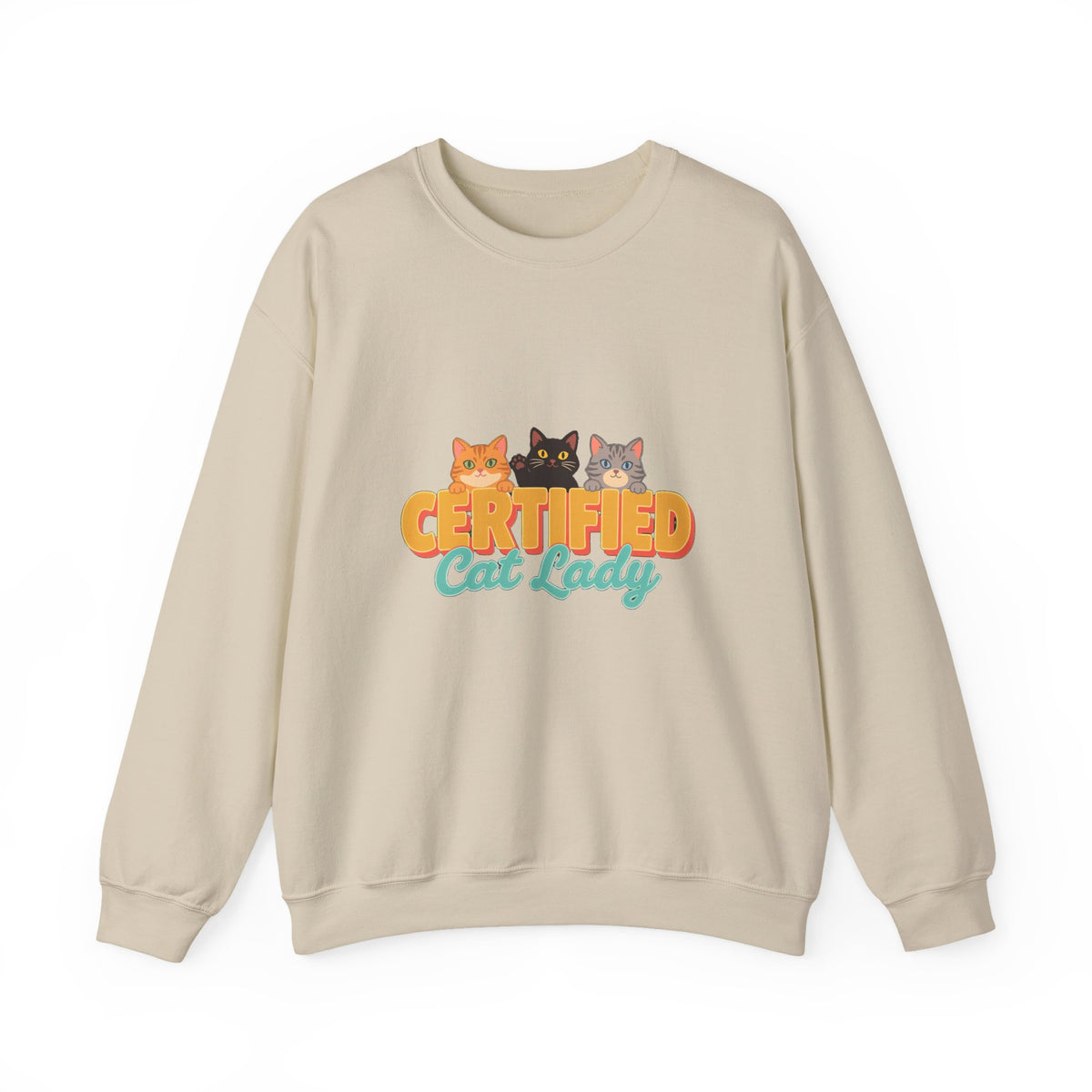 Certified Cat Lady Sweatshirt, Retro Cat Mom Crewneck, Cat Lover Gift