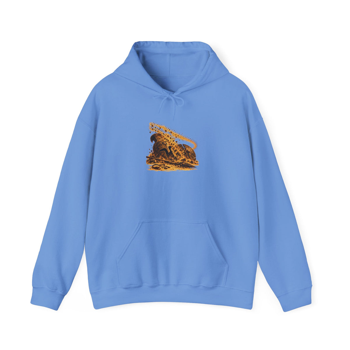 The Giant and the Sling Hoodie, Symbolic Fine Art Hooded Sweatshirt, By Xudeyda
