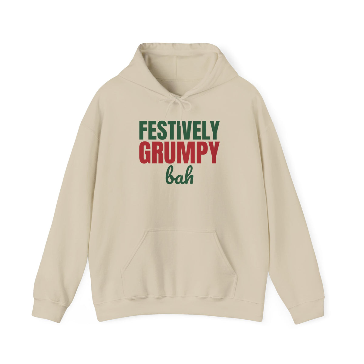 Festively Grumpy Bah Hoodie, Funny Christmas Hoodie