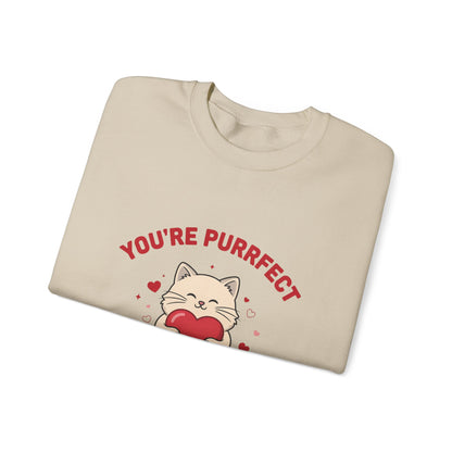 You're Purrfect Valentine Cat Sweatshirt, Cat Valentine Crewneck
