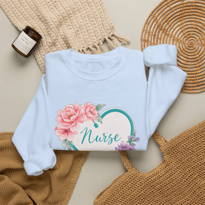 Nurse Life Sweatshirt, Floral Nurse Crewneck, RN Gift