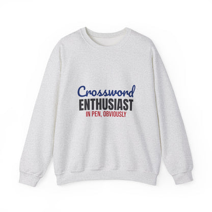 Crossword Enthusiast In Pen Obviously Sweatshirt, Crossword Enthusiast Crewneck Sweatshirt