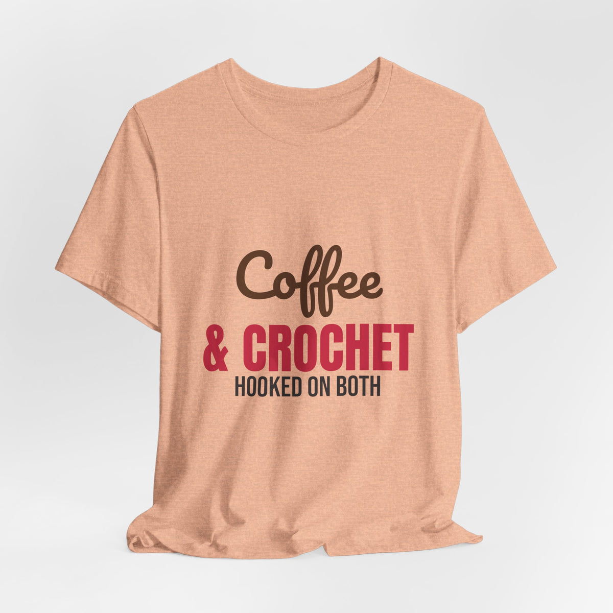 Coffee and Crochet Hooked on Both Shirt, Crochet T-Shirt, Crochet Lover Gift