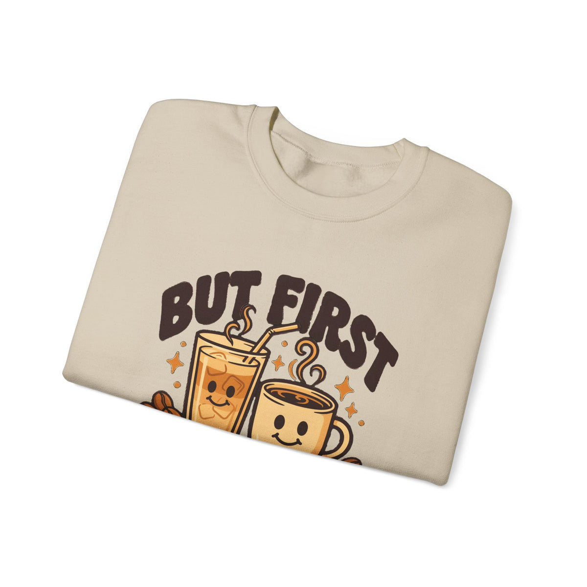 But First Coffee Sweatshirt, Retro Coffee Lover Crewneck