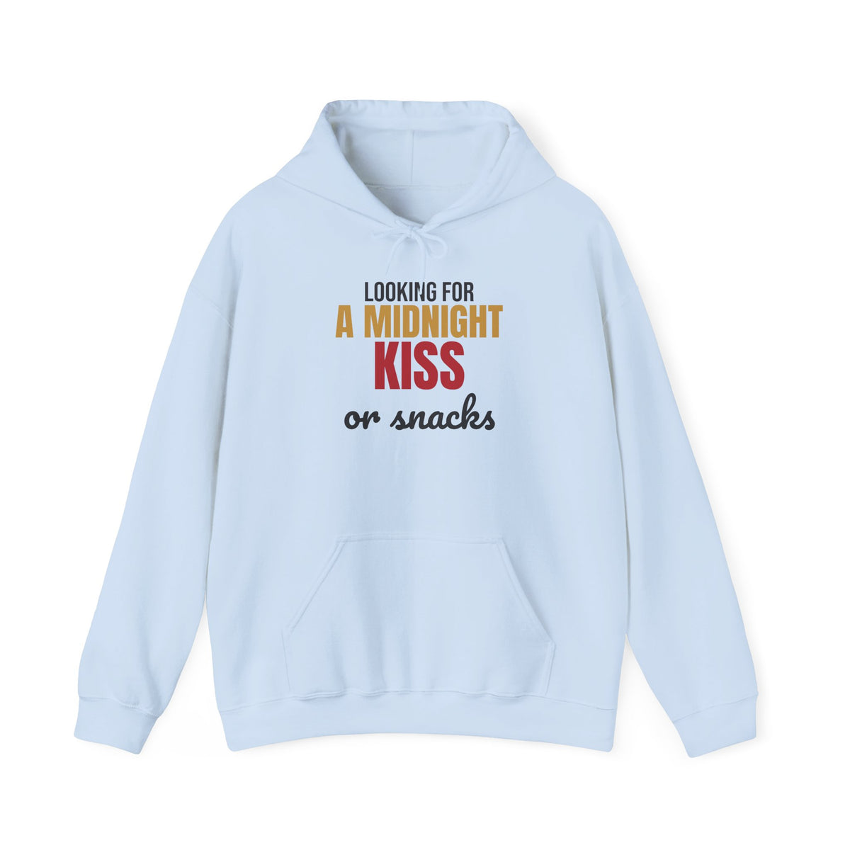 Looking for a Midnight Kiss or Snacks Hoodie, Funny New Years Eve Hoodie