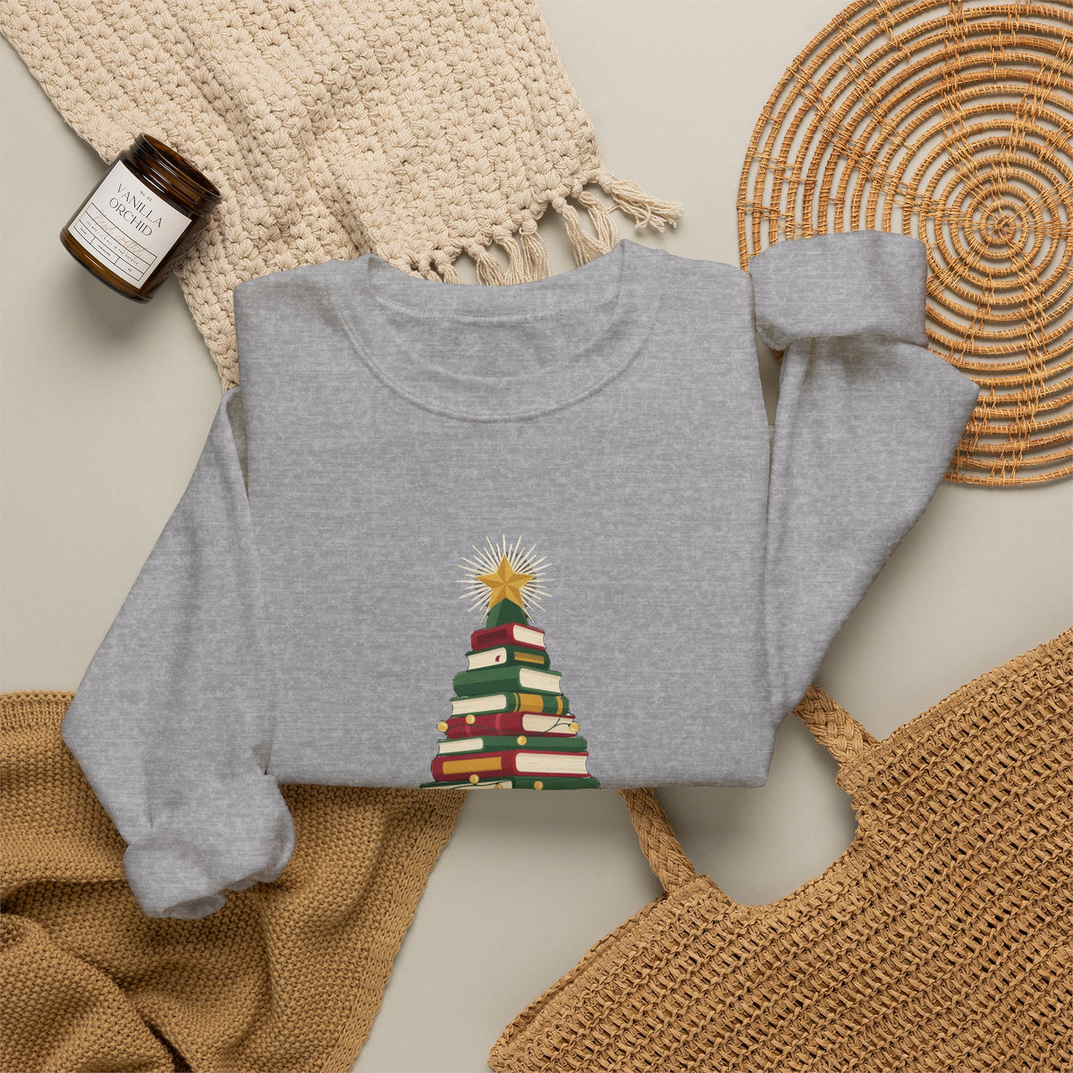 Merry Bookmas Sweatshirt, Bookish Christmas Crewneck, Book Lover Sweater