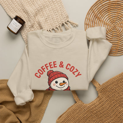 Coffee and Cozy Season Snowman Sweatshirt