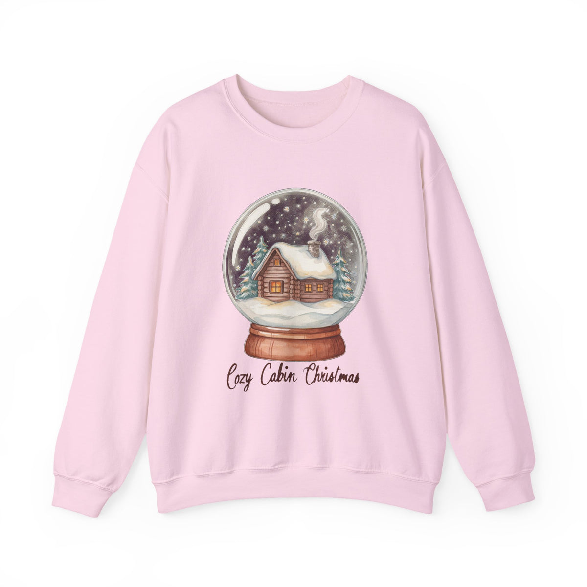Cozy Cabin Christmas Snow Globe Sweatshirt, Cozy Cabin Christmas Crewneck Sweatshirt