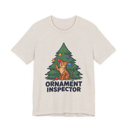Ornament Inspector Christmas Cat Shirt, Ornament Inspector Christmas Cat T-Shirt