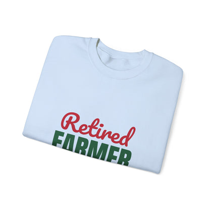 Retired Farmer Still Up at Dawn Sweatshirt, Farmer Retirement Crewneck Sweatshirt