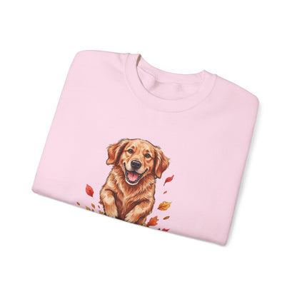 Fall Leaves and Dog Kisses Sweatshirt, Fall Leaves Dog Crewneck Sweatshirt