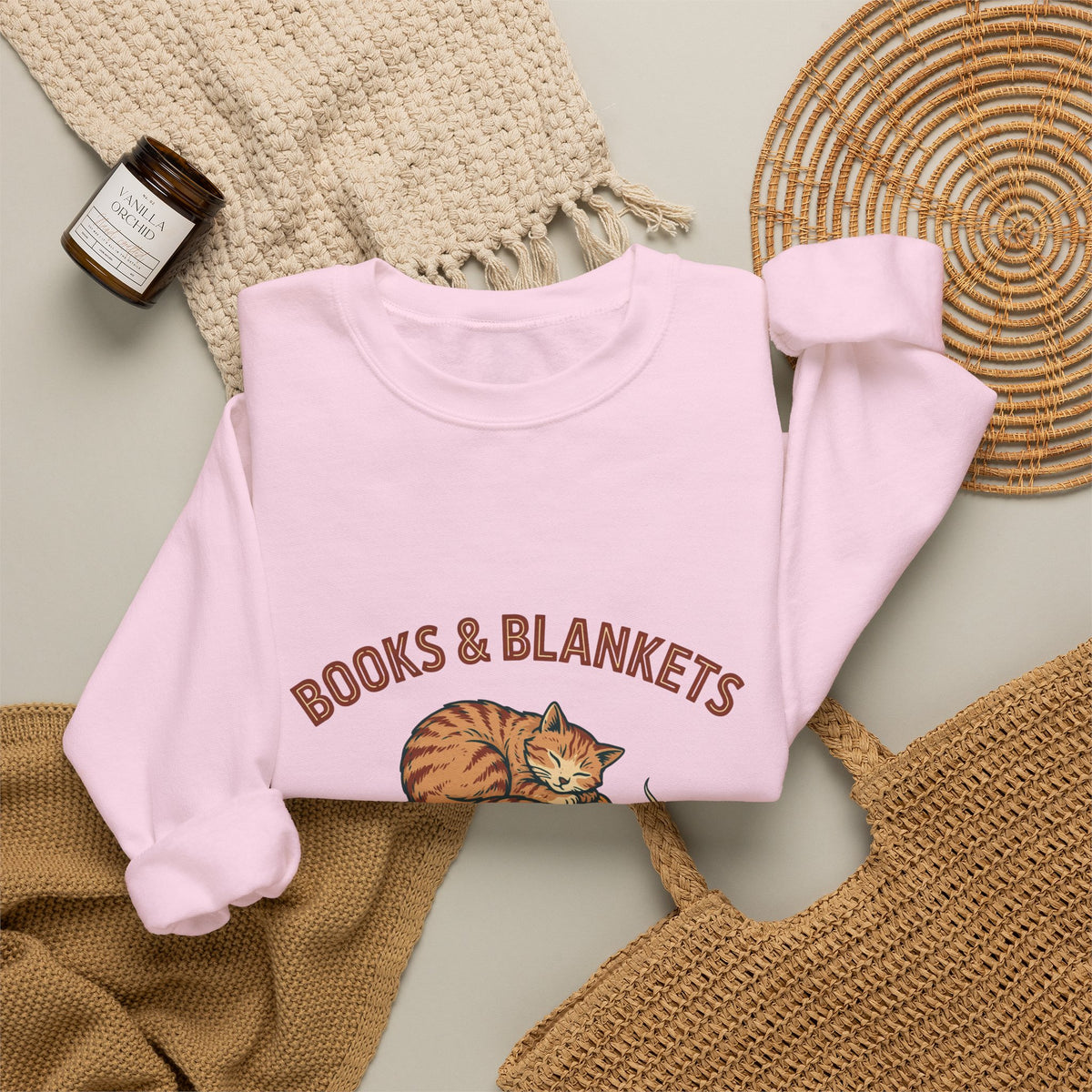 Books and Blankets Sweatshirt, Book Lover Crewneck, Bookish Sweatshirt