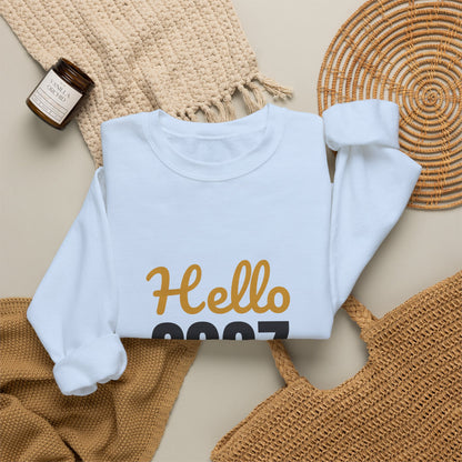 Hello 2027 New Year New Adventures Sweatshirt, New Year Crewneck, NYE Sweatshirt