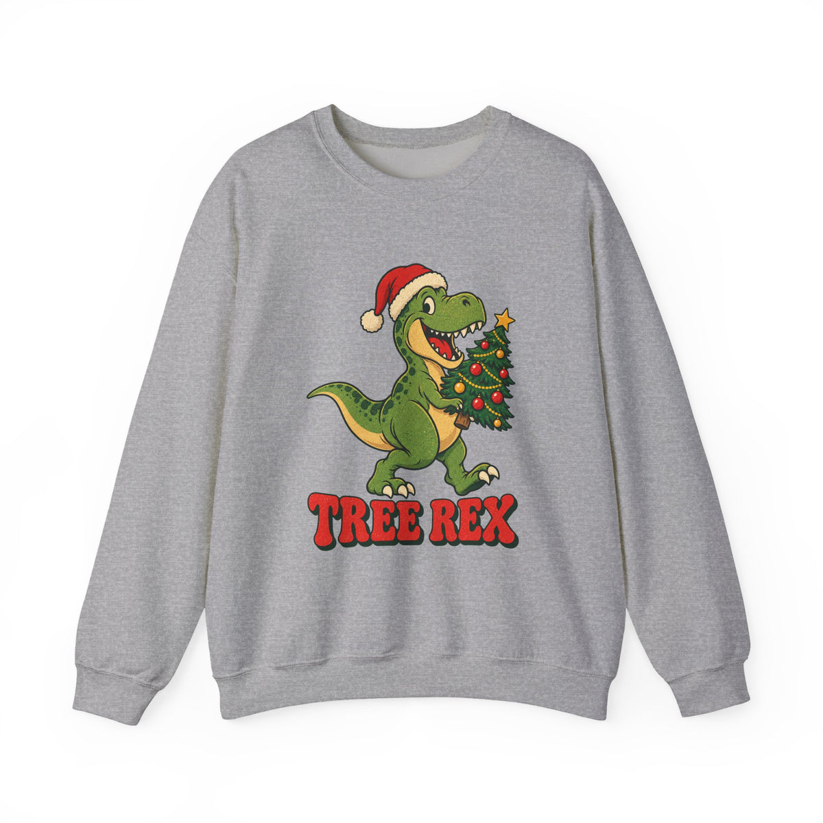 Tree Rex Dinosaur Christmas Sweatshirt, Dinosaur Christmas Crewneck Sweatshirt